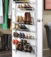 36-Pair Over the Door Shoe Rack White - 2502