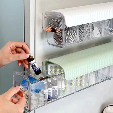 (2 PES) Self Adhesive 6 Slot Undergarments Organiser