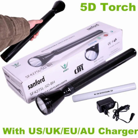 Sanford 3SC BS LED Tactical Waterproof Rechargeable Flashlight Torch JAPAN