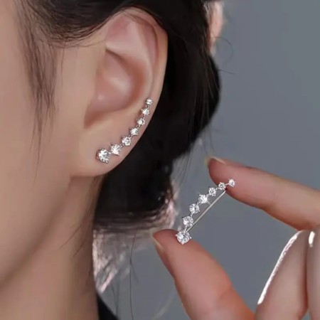 Zircon Curve Ear Climber-137